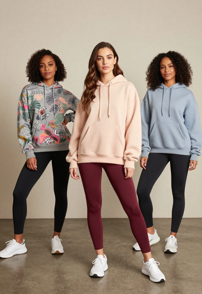 20 Baggy Gym Outfit Ideas That Still Look Intentional and Put-Together - 11. Hoodie Dress with Leggings 1