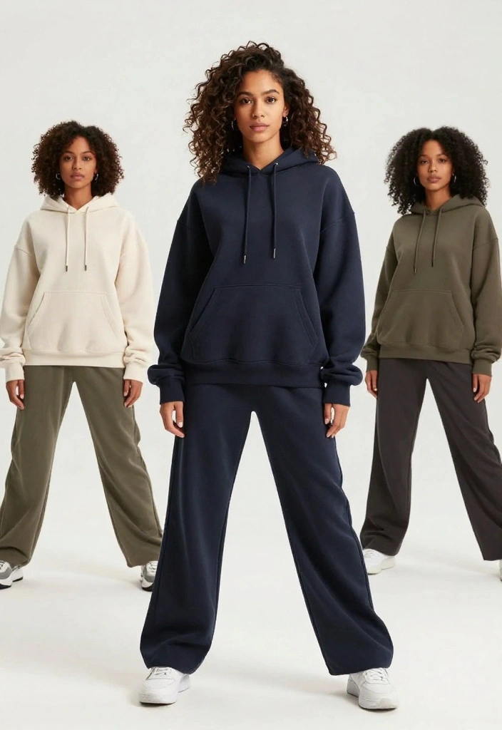 20 Baggy Gym Outfit Ideas That Still Look Intentional and Put-Together - 16. Graphic Hoodie with Wide-Leg Trousers 1