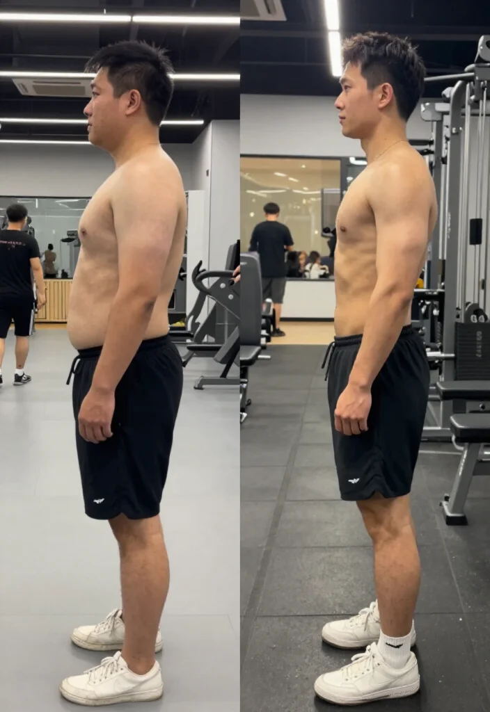 20 Best Angles and Poses for a Gym Selfie That Actually Shows Your Progress - 11. The Progress Comparison 1