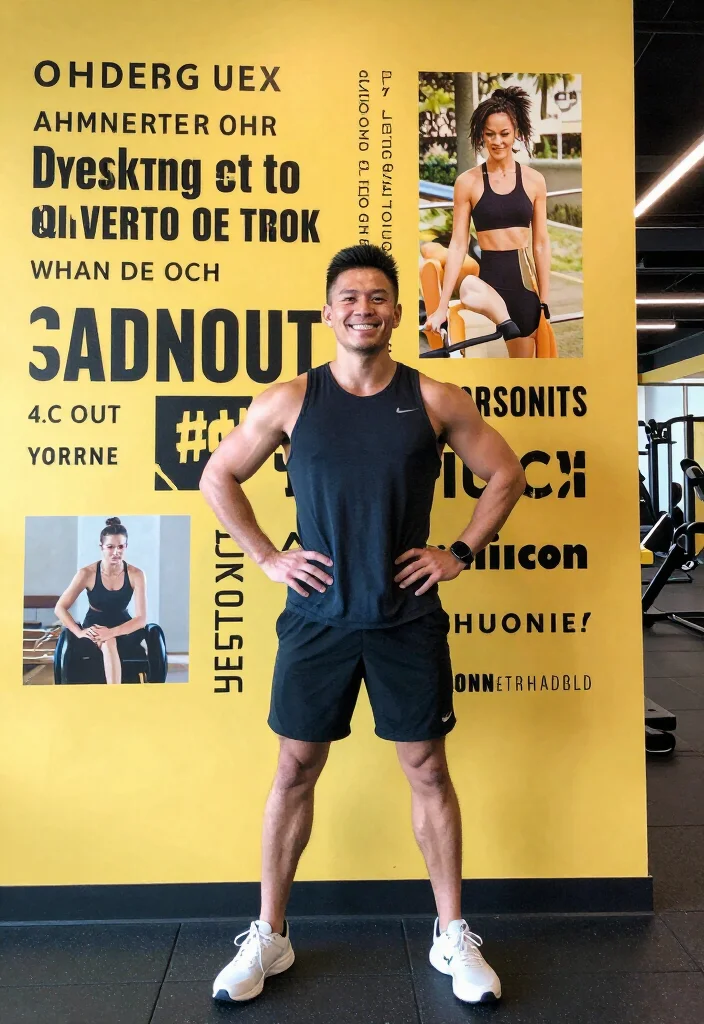20 Best Angles and Poses for a Gym Selfie That Actually Shows Your Progress - 17. The Motivation Board Selfie 1