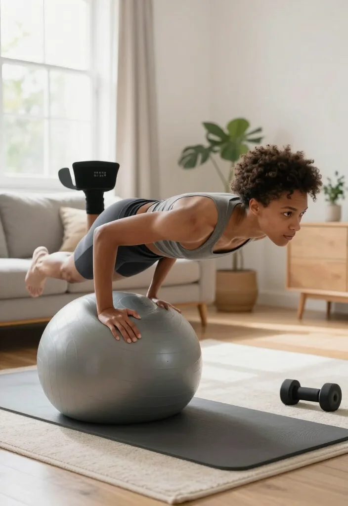 20 Calorie Burning Workouts You Can Do Without a Gym (Change Your Fitness Game!) - 11. Stability Ball Exercises 1