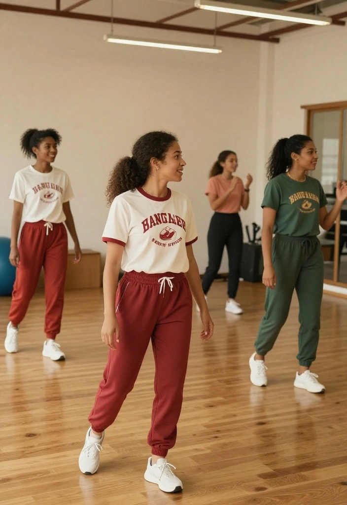 20 Casual Gym Outfit Ideas for Low-Key Training Days When You Just Want Comfort - 13. Vintage Tee and Jogger Set 1