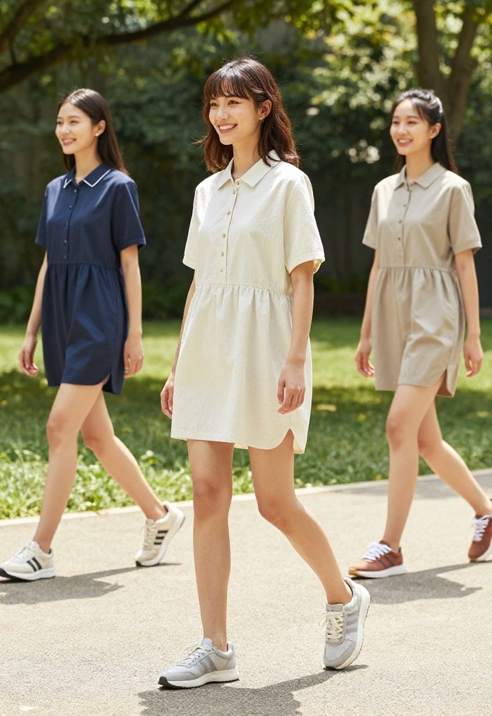 20 Casual Gym Outfit Ideas for Low-Key Training Days When You Just Want Comfort - 20. Cotton Romper and Casual Sneakers 1