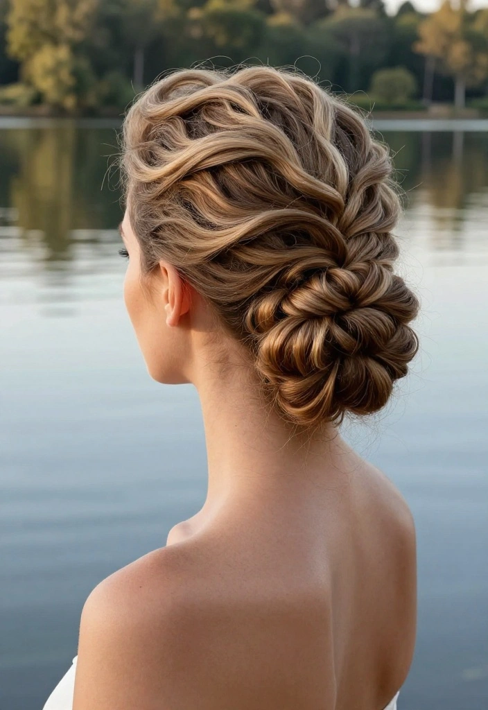 20 Curly Hair Summer Updo Hairstyles That Actually Stay Put - 19. Twisted Side Bun 1