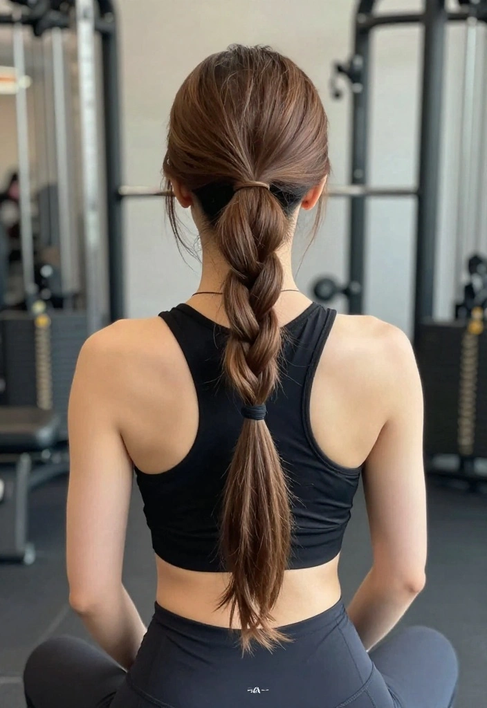 20 Cute Gym Hairstyles for Long Hair That Actually Survive Intense Cardio - 11. Knotted Half-Up, Half-Down 1