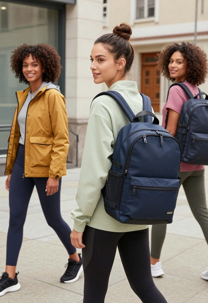 20 Cute Workout Outfit Ideas for Women Who Want to Look Great While Sweating - 10. Functional Backpacks: Carry Your Gear in Style 1
