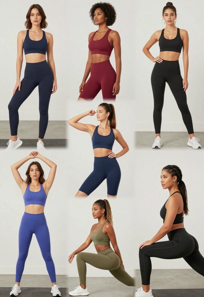 20 Cute Workout Outfit Ideas for Women Who Want to Look Great While Sweating - 14. Stylish Compression Gear: Support and Style 1