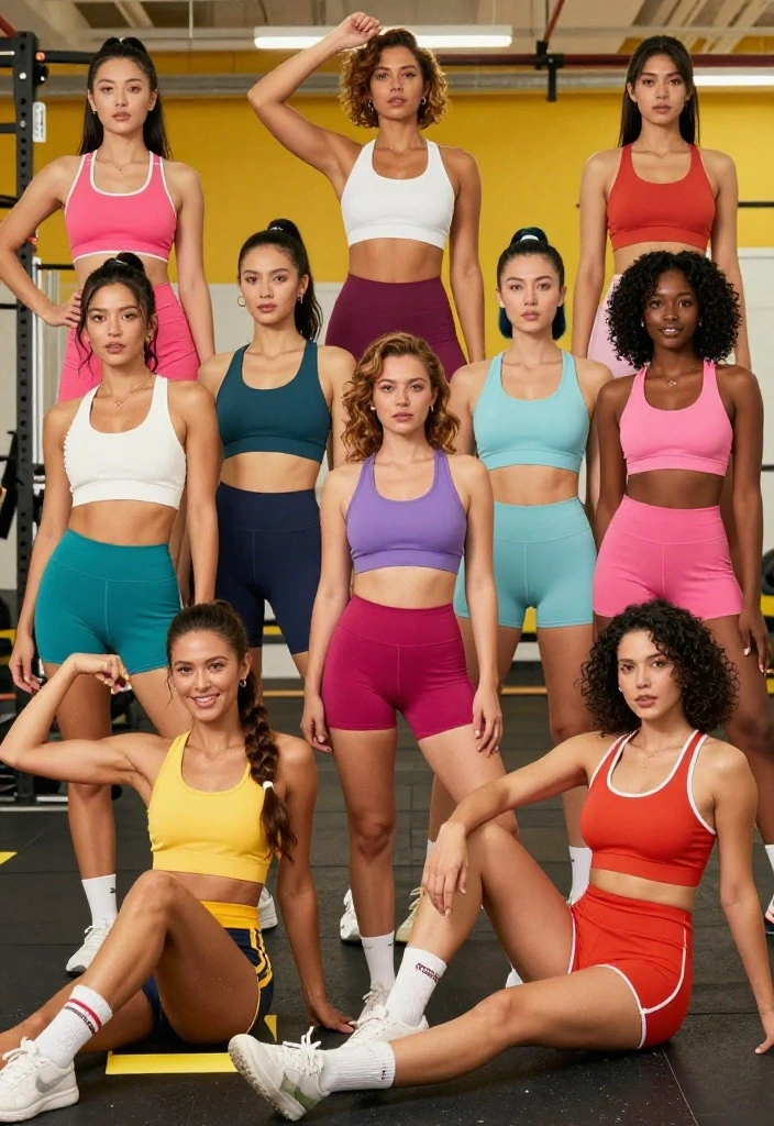 20 Cute Workout Outfit Ideas for Women Who Want to Look Great While Sweating - 15. Vintage Vibes: Retro-Inspired Fitness Fashion 1