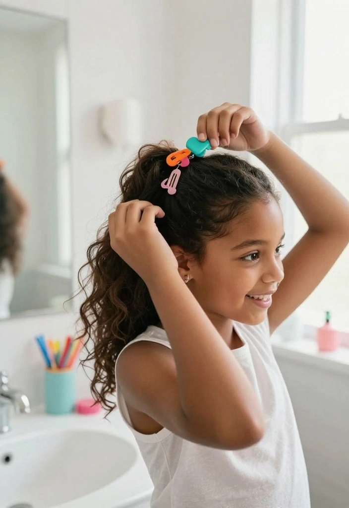 20 Easy Back to School Hairstyles for Busy School Mornings - 12. Quick Twist and Clip 1