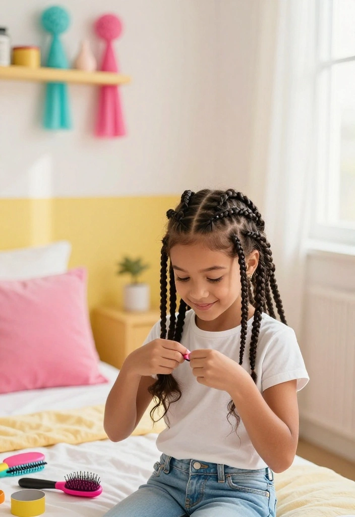 20 Easy Back to School Hairstyles for Busy School Mornings - 13. Simple Cornrows 1