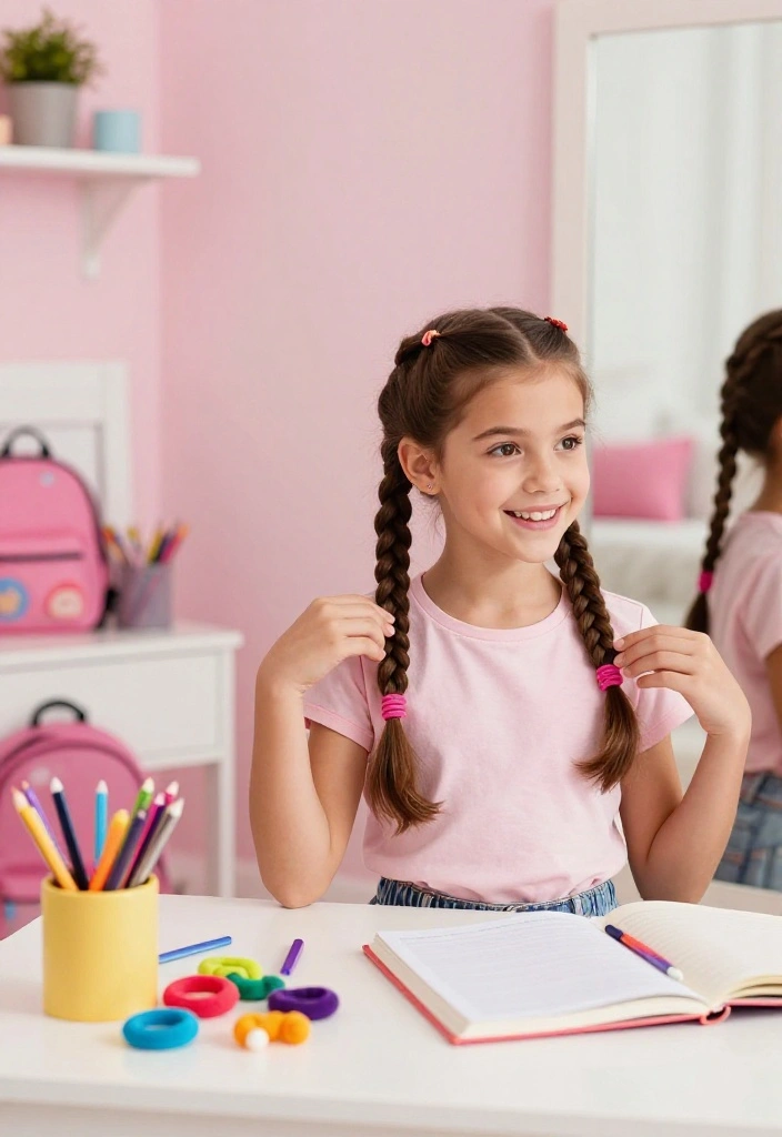 20 Easy Back to School Hairstyles for Busy School Mornings - 4. Braided Pigtails 1