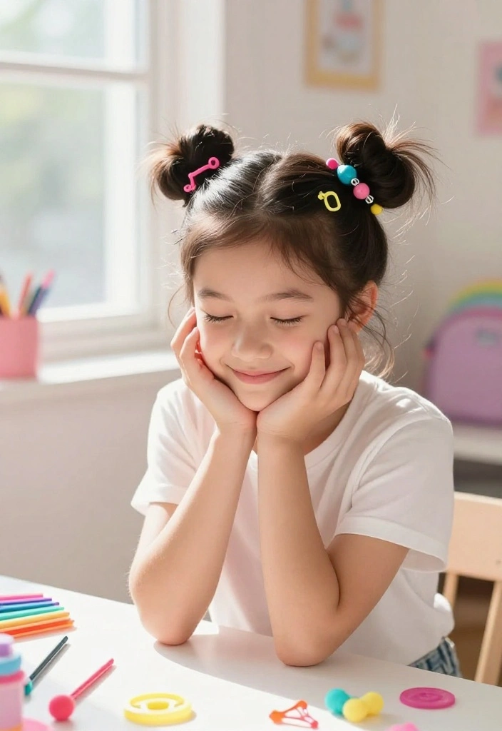 20 Easy Back to School Hairstyles for Busy School Mornings - 7. Funky Space Buns 1