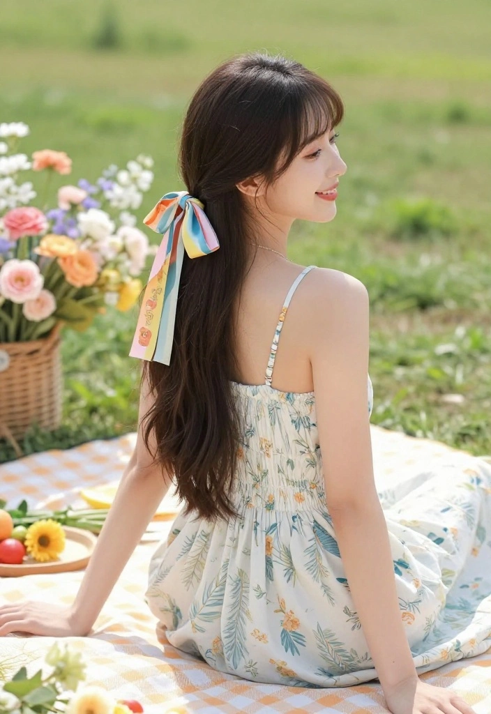 20 Easy Hot Weather Hairstyles to Keep Hair Completely Off Your Neck - 13. Simple Ribbon Wrap 1