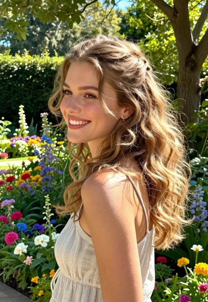 20 Easy Hot Weather Hairstyles to Keep Hair Completely Off Your Neck - 5. Half-Up, Half-Down Twist 1