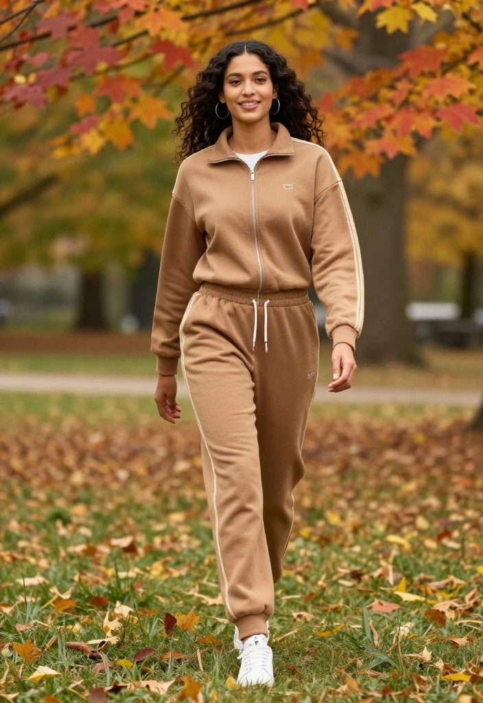 20 Fall Workout Outfits That Transition Easily From Cold Mornings to Warm Afternoons - 15. Vintage-Inspired Tracksuit 1