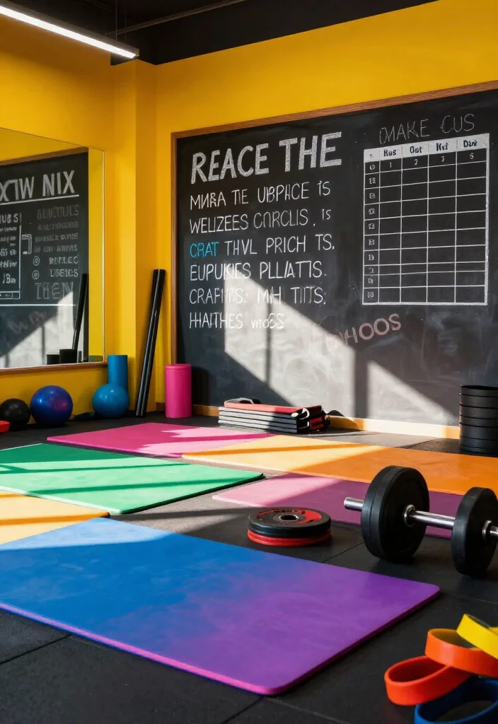 20 Garage Gym Ideas to Turn Any Empty Space Into a Fully Functional Home Gym - 3. Bright and Bold Colors 1