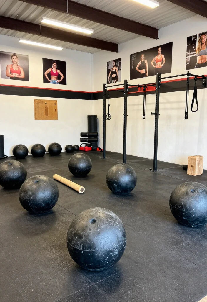 20 Garage Gym Setup Ideas Organized by Workout Style: Strength, Cardio, and CrossFit - 8. Strongwoman Training Setup 1