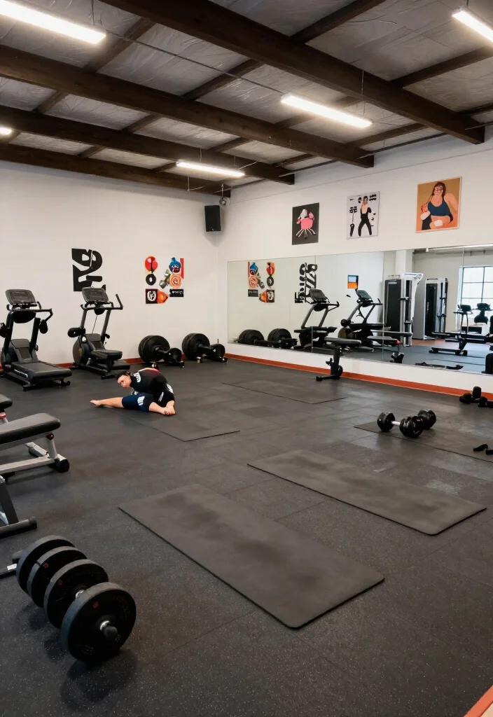 20 Garage Gym Setup Ideas Organized by Workout Style: Strength, Cardio, and CrossFit - 9. Social Workout Space for Group Training 1