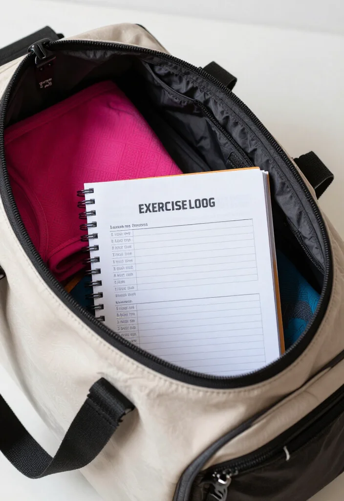 20 Genius Gym Bag Organization Tips Every Woman Needs to Know (#3 Will Shock You!) - 17. Get an Exercise Log Book 1