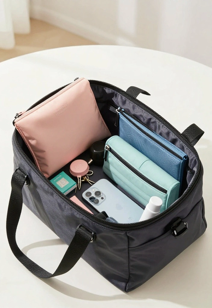 20 Genius Gym Bag Organization Tips Every Woman Needs to Know (#3 Will Shock You!) - 2. Use Pouches for Smaller Items 1