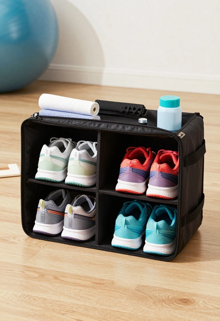 20 Genius Gym Bag Organization Tips Every Woman Needs to Know (#3 Will Shock You!) - 5. Sneaker Storage Made Simple 1