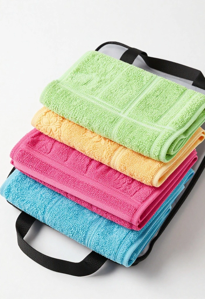 20 Genius Gym Bag Organization Tips Every Woman Needs to Know (#3 Will Shock You!) - 7. Use a Gym Towel as an Organizer 1