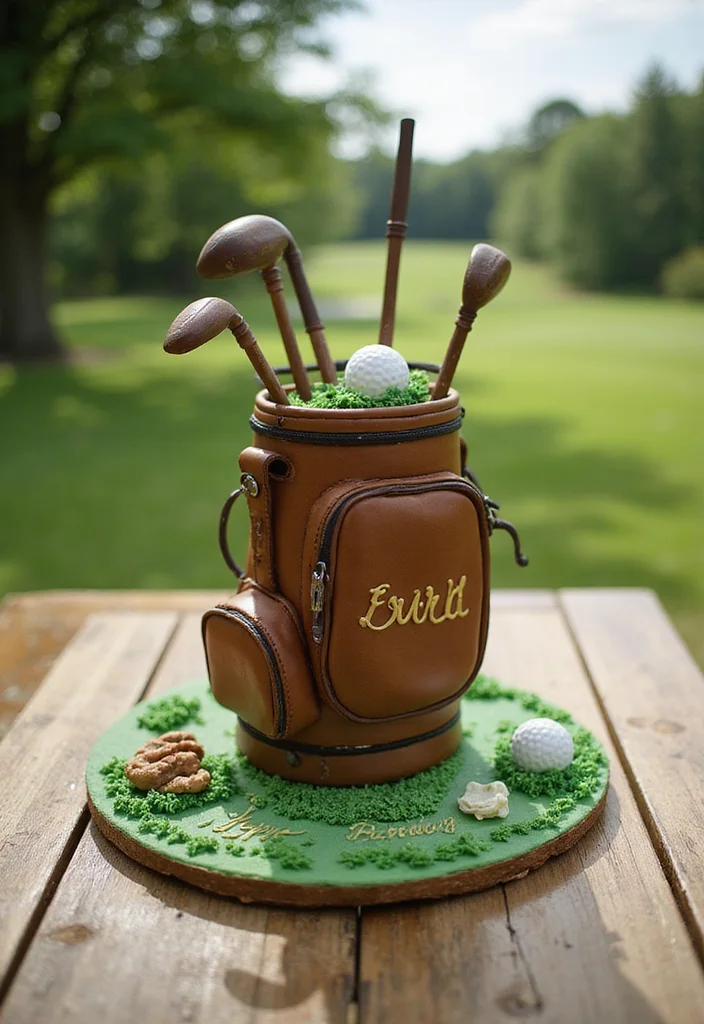 20 Golf Birthday Cake Ideas for Men Who Love the Course - 10. Golf Equipment Cake 1