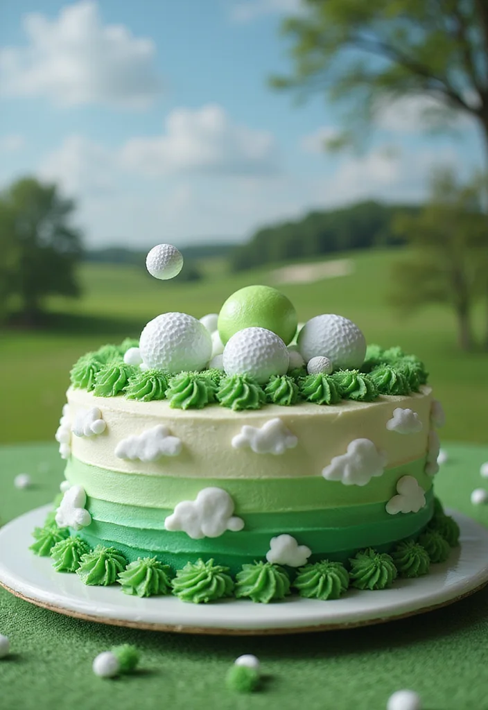 20 Golf Birthday Cake Ideas for Men Who Love the Course - 13. Fairway to Heaven Cake 1
