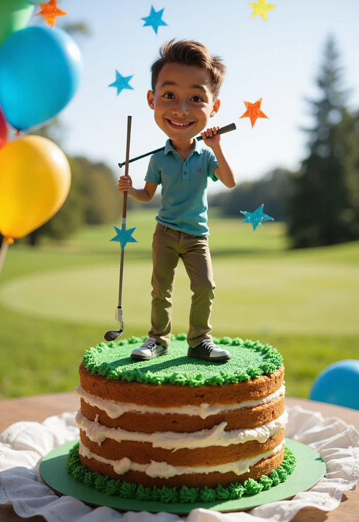 20 Golf Birthday Cake Ideas for Men Who Love the Course - 19. Golf Joker Cake 1