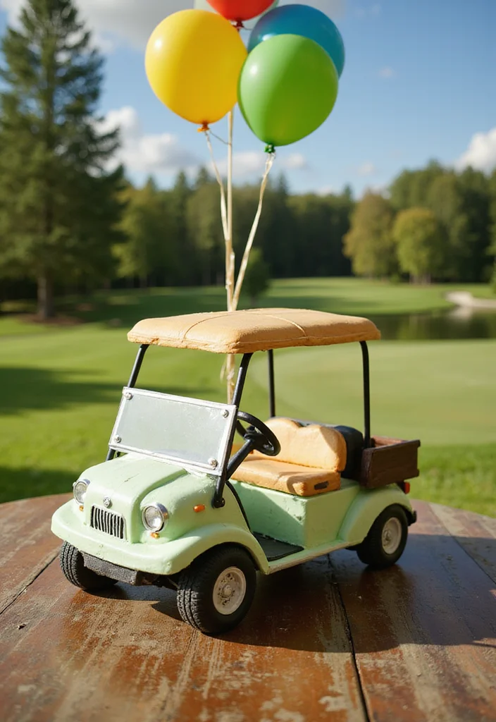 20 Golf Birthday Cake Ideas for Men Who Love the Course - 4. Golf Cart Cake 1