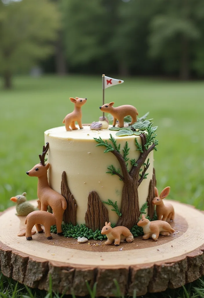 20 Golf Cake Designs That Are Almost Too Pretty to Eat - 12. Rustic Golf Cake 1