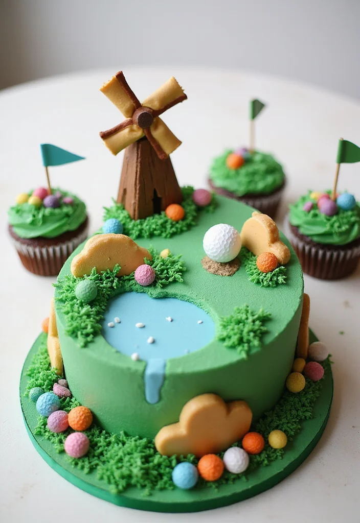 20 Golf Cake Designs That Are Almost Too Pretty to Eat - 2. Putt-Putt Paradise 1
