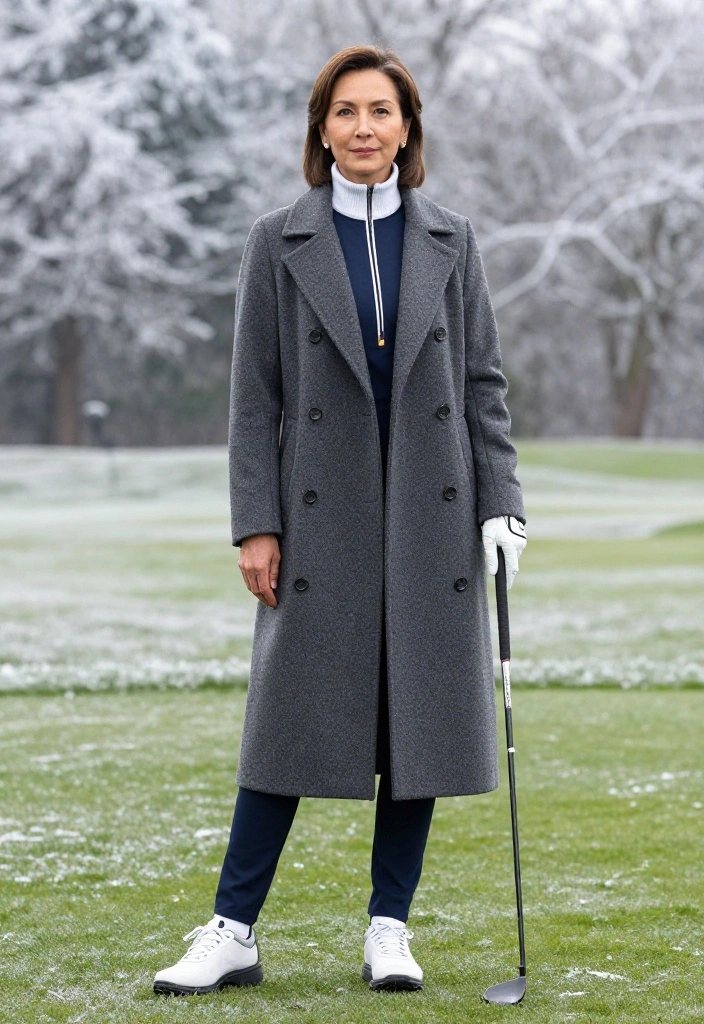20 Golf Outfits for Women in Cold Weather: Chic Layers That Work - 7. Layering with Long Coats 1