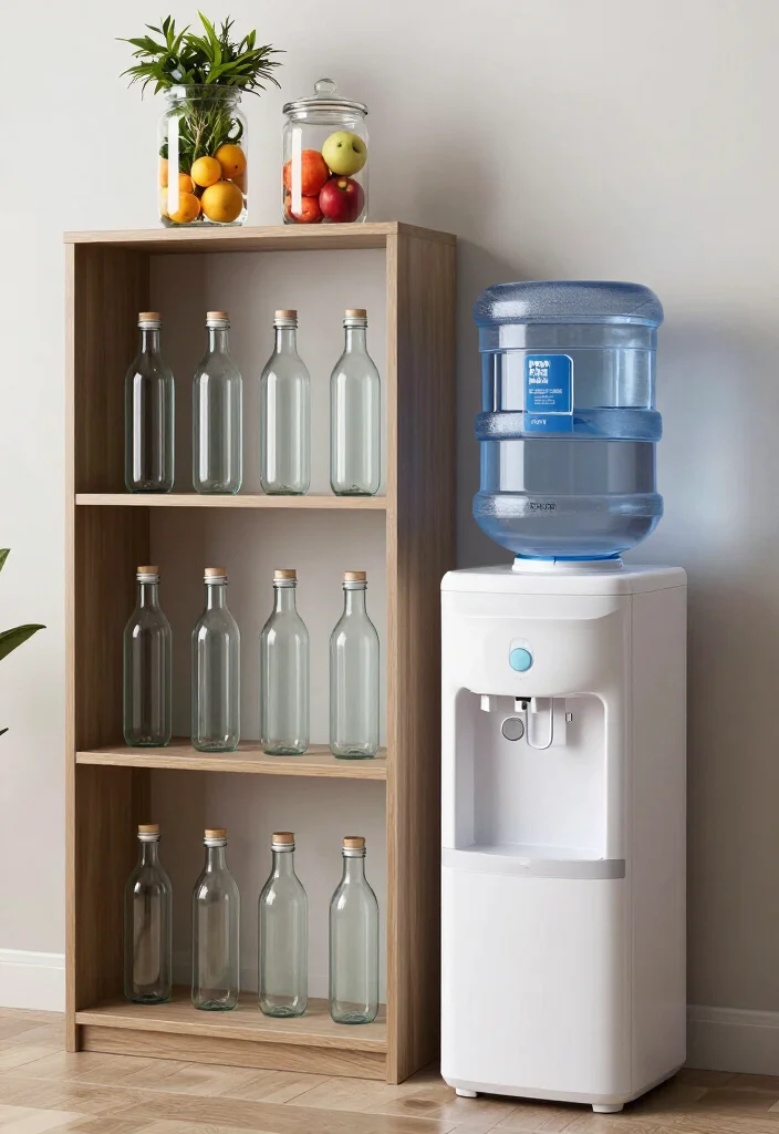 20 Gym Aesthetic Ideas to Build the Most Motivating Workout Space and Vibe - 11. A Stylish Water Station 1
