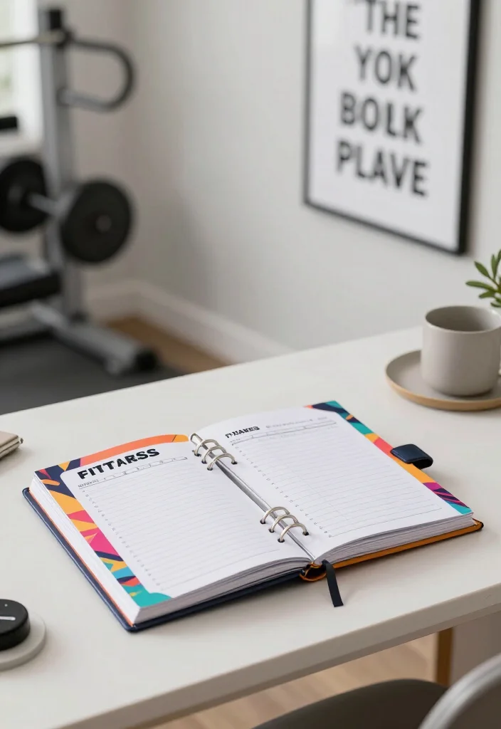 20 Gym Aesthetic Ideas to Build the Most Motivating Workout Space and Vibe - 13. Stylish Fitness Journals and Planners 1