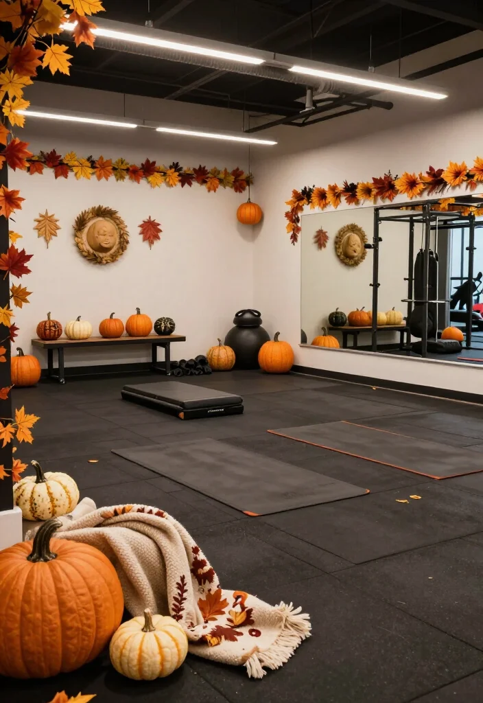 20 Gym Aesthetic Ideas to Build the Most Motivating Workout Space and Vibe - 19. Seasonal Decor Changes 1