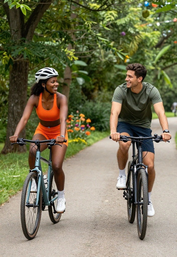 20 Gym Couple Goals That Prove Training Together Is the Best Date Night - 14. Go for a Bike Ride 1