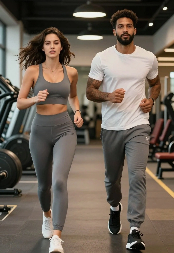 20 Gym Couple Outfit Ideas That Match Without Looking Cheesy or Over-Coordinated - 17. Comfort Meets Chic in Sweatpants 1