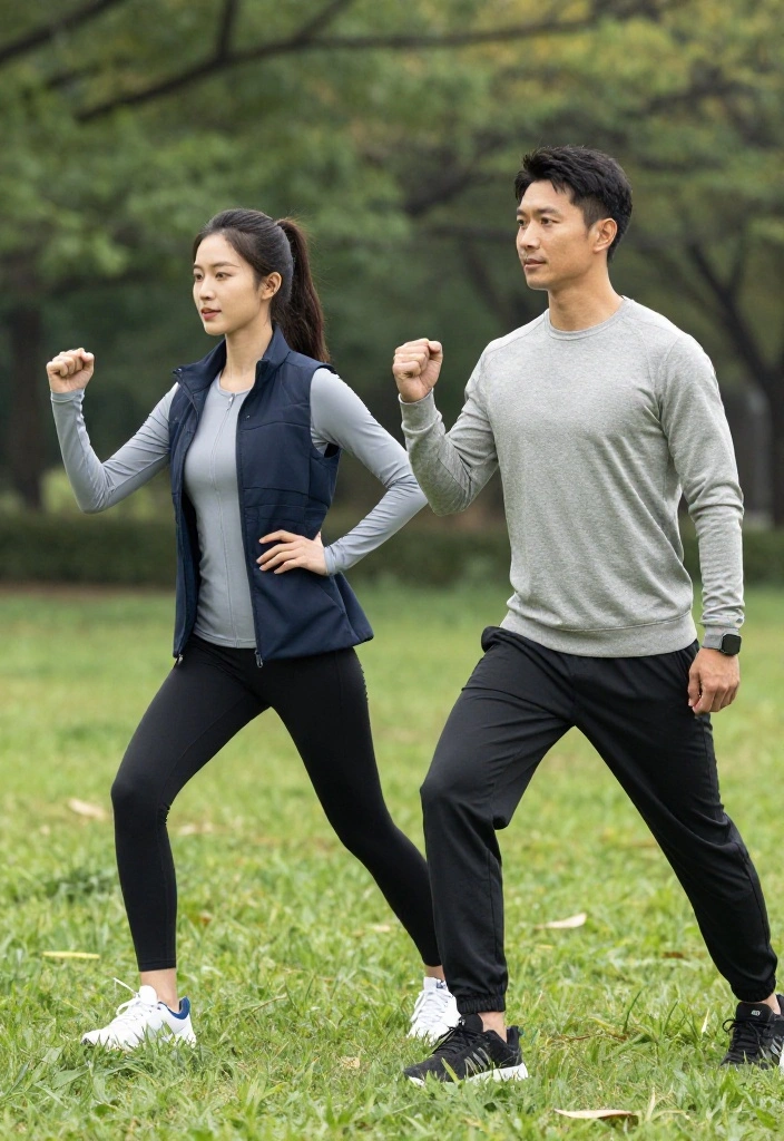 20 Gym Couple Outfit Ideas That Match Without Looking Cheesy or Over-Coordinated - 7. Layering with Style for Outdoor Workouts 1