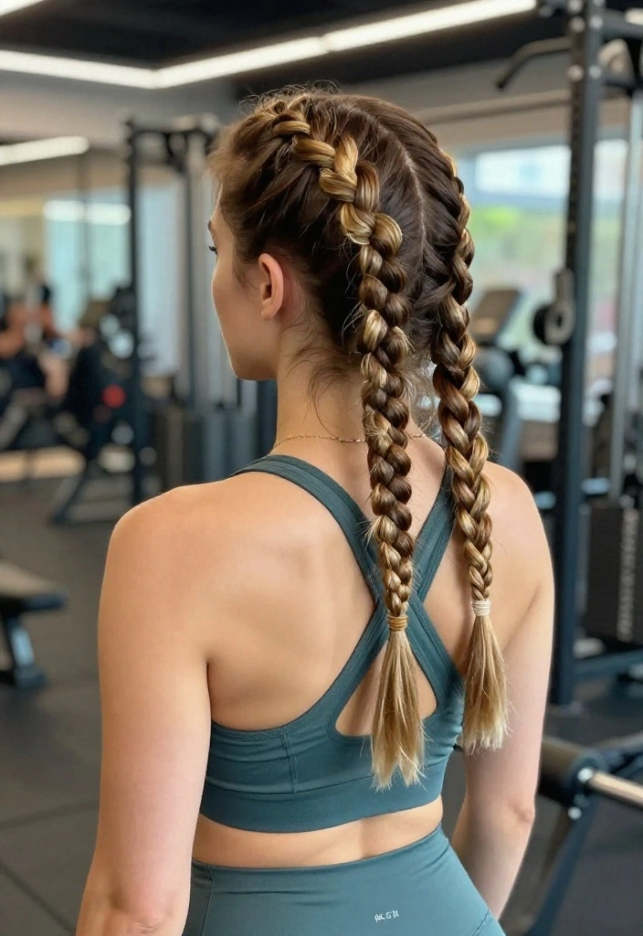 20 Gym Hairstyles That Stay Completely in Place Through Any Workout - 13. Zig-Zag Braid 1