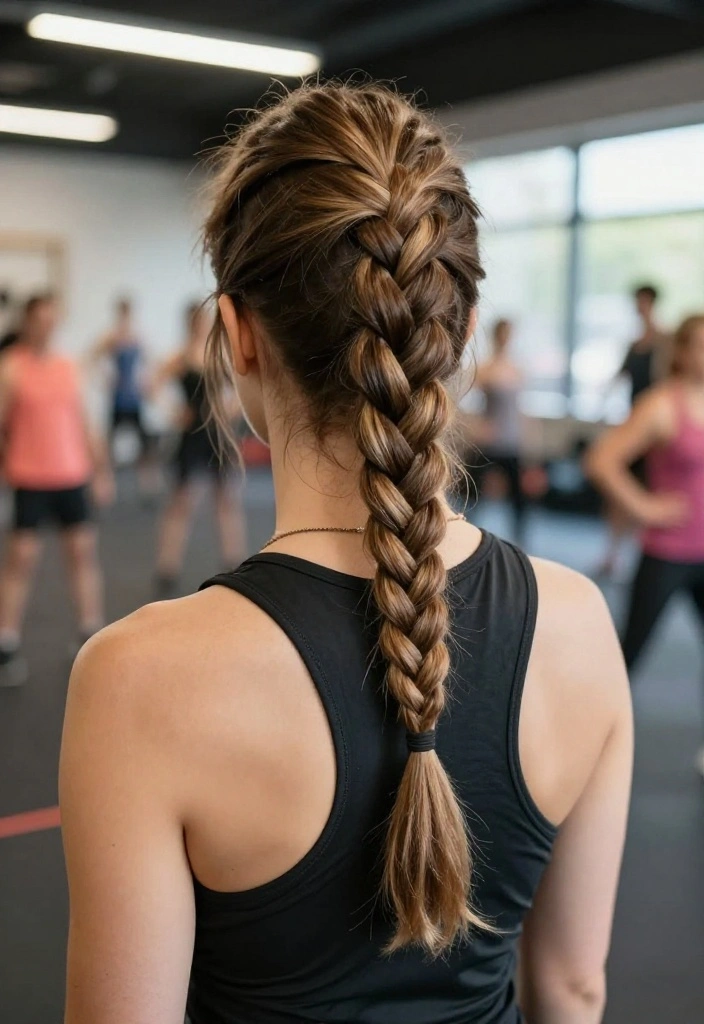 20 Gym Hairstyles That Stay Completely in Place Through Any Workout - 20. Knotted Braid 1
