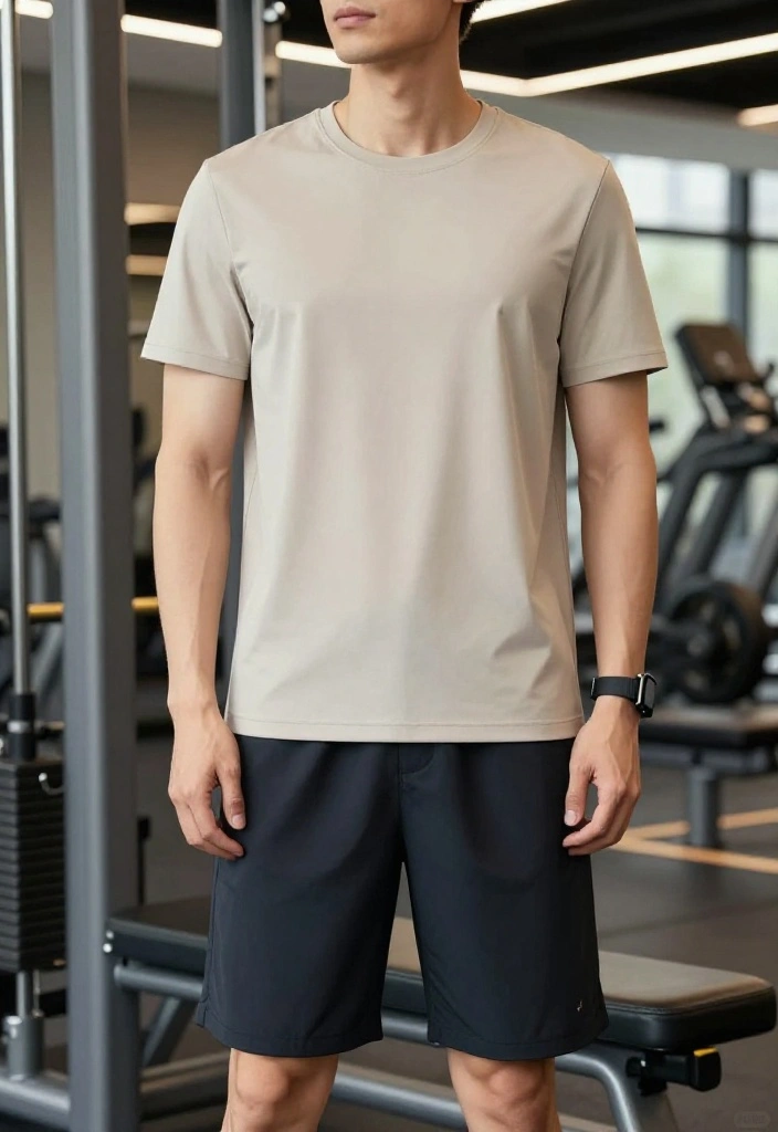 20 Gym Outfit Ideas for Men That Are Comfortable, Functional, and Actually Stylish - 11. Minimalist Look with Neutral Tones 1