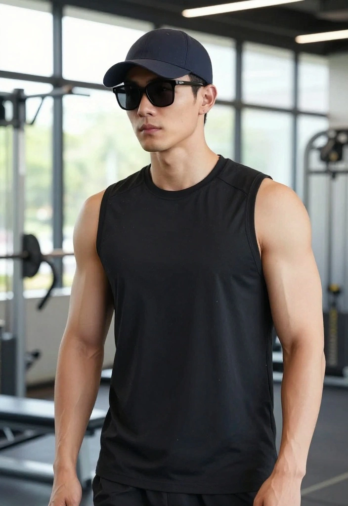 20 Gym Outfit Ideas for Men That Are Comfortable, Functional, and Actually Stylish - 16. Stylish Cap and Sunglasses Combo 1