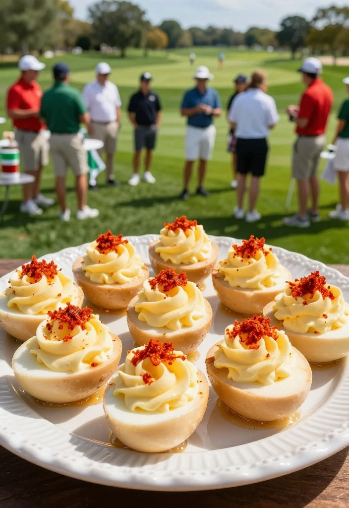20 Masters Golf Party Food Ideas Your Guests Will Love - 11. Classic Deviled Eggs 1