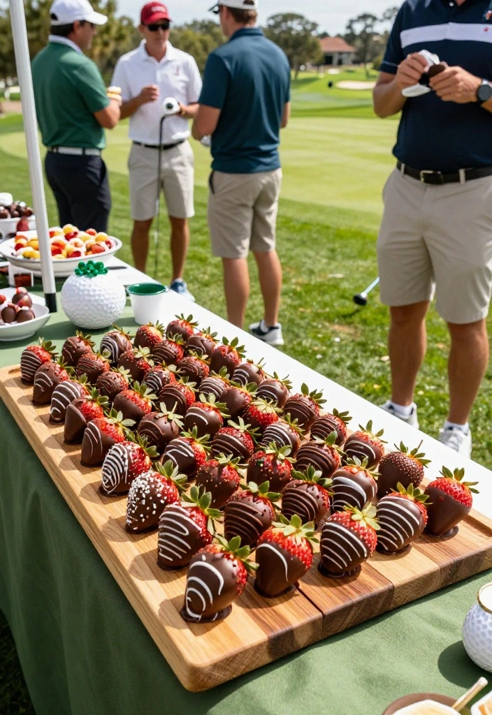 20 Masters Golf Party Food Ideas Your Guests Will Love - 17. Chocolate-Covered Strawberries 1