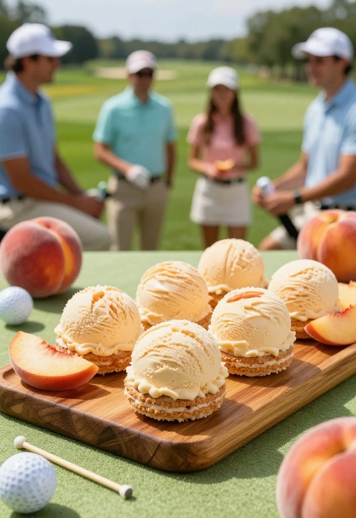 20 Masters Golf Party Food Ideas Your Guests Will Love - 3. Peach Ice Cream Sandwiches 1