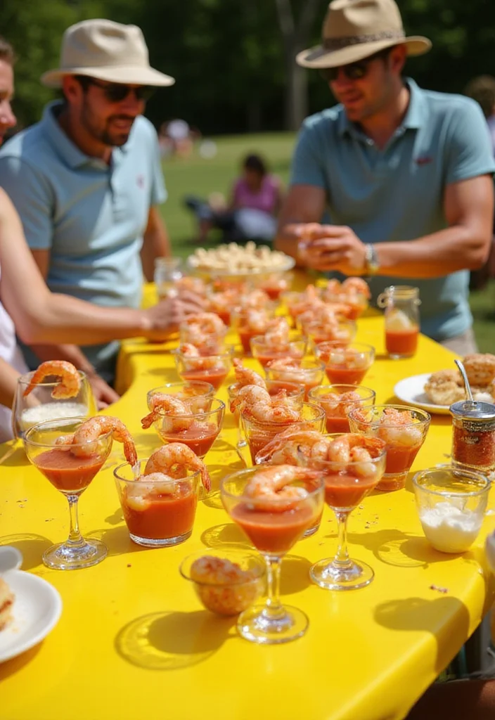 20 Masters Golf Party Food Ideas Your Guests Will Love - 6. Shrimp Cocktail Shots 1