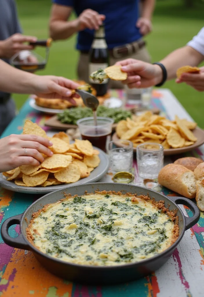 20 Masters Golf Party Food Ideas Your Guests Will Love - 8. Spinach and Artichoke Dip 1