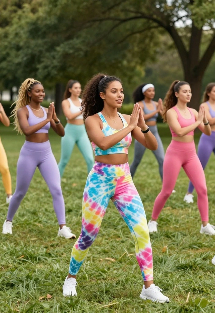 20 Matching Summer Workout Sets That Look Great Without Overheating - 14. Tie-Dye Trends 1