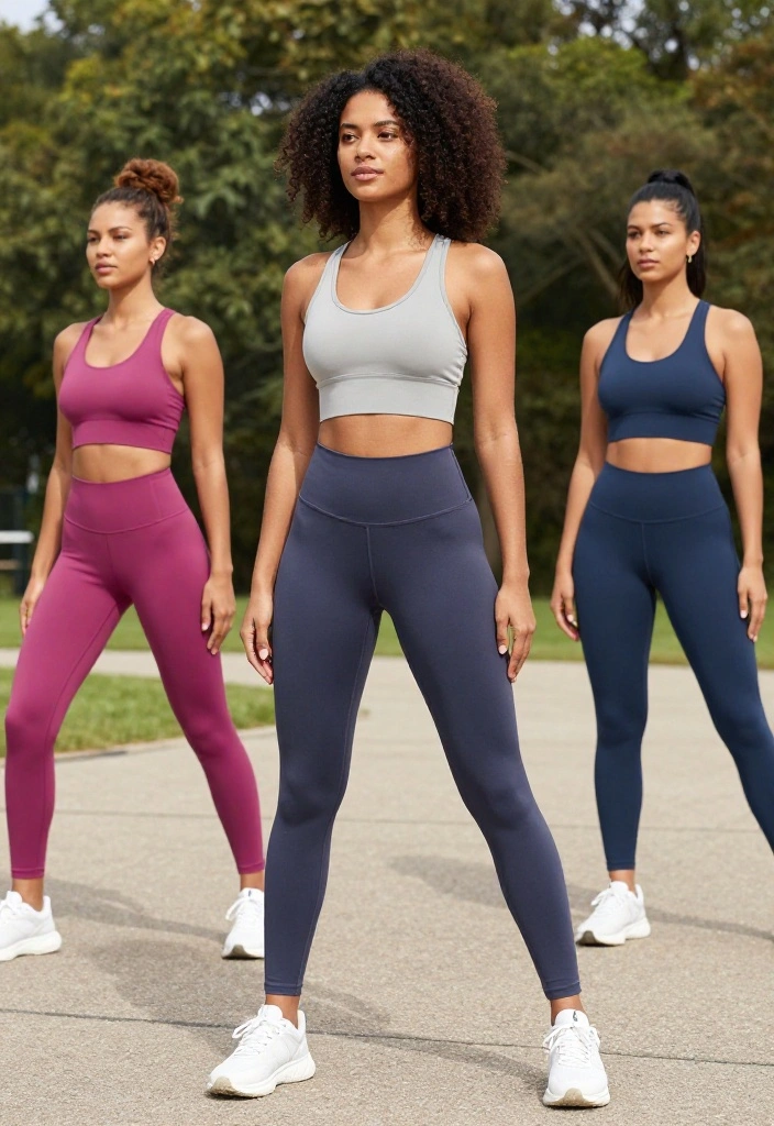 20 Matching Summer Workout Sets That Look Great Without Overheating - 9. High-Waisted Leggings with Matching Crop Tops 1